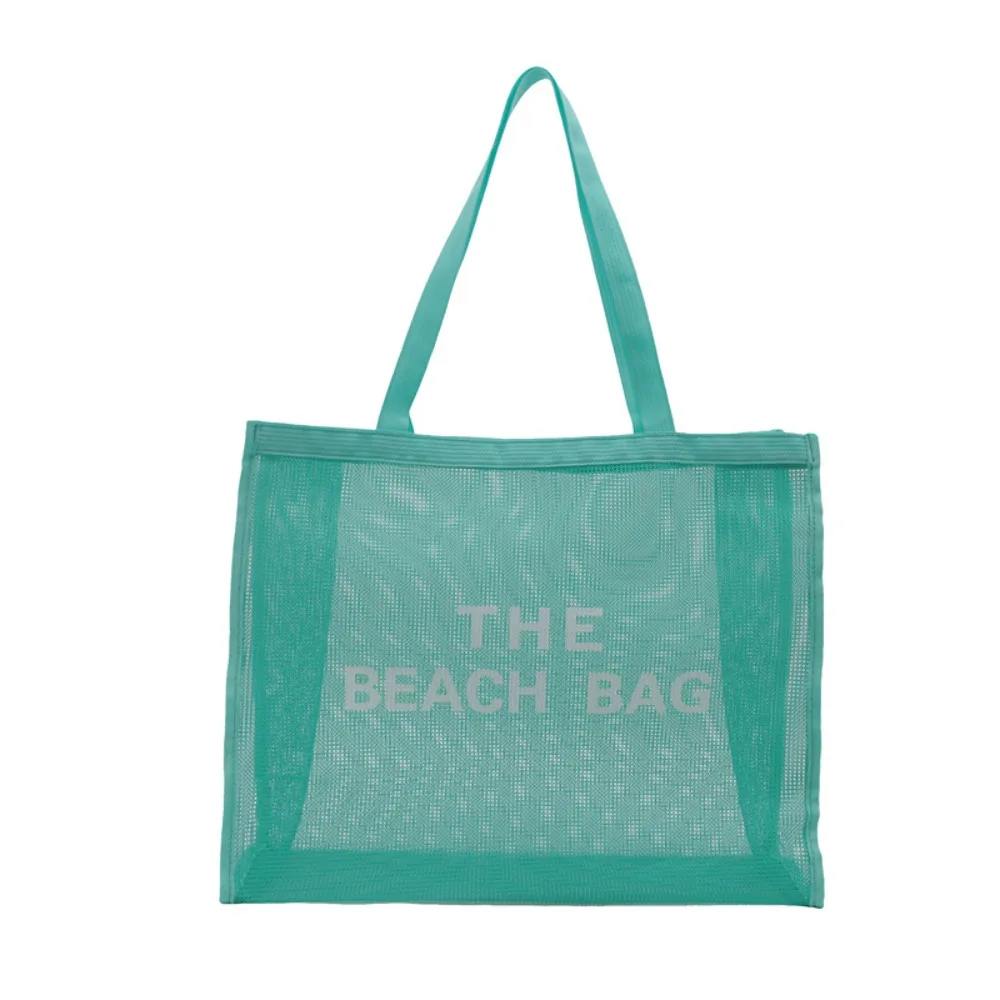 

Simple Large Capacity Beach Bag Summer Letter Travel Shoulder Bag Portable Swimming Fitness Bag Shopping Bag Travel