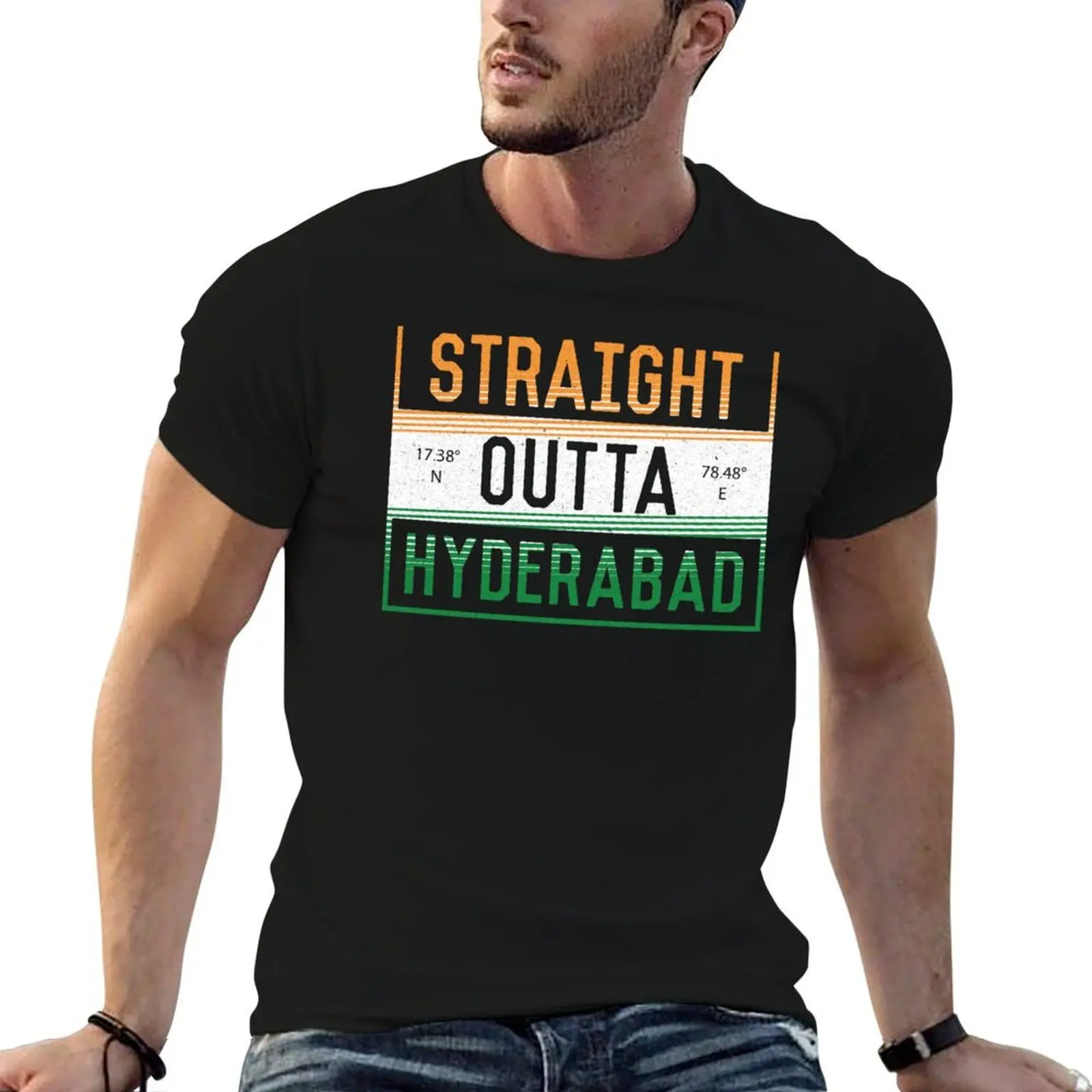

shirts T-Shirt brand Straight t t luxury Hyderabad shirts quality Quotes mens man graphic high Outta Indian Funny