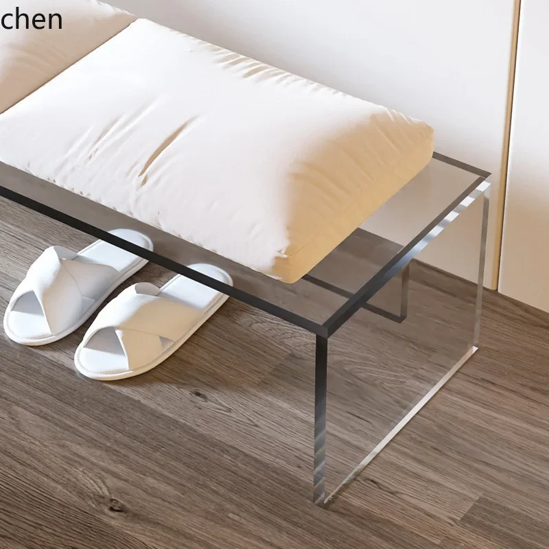 v1 Shoe Changing Stool Cross-Border Cream Minimalist Style Entrance Shoe Stool Solid Wood Leisure Chair Long Bench