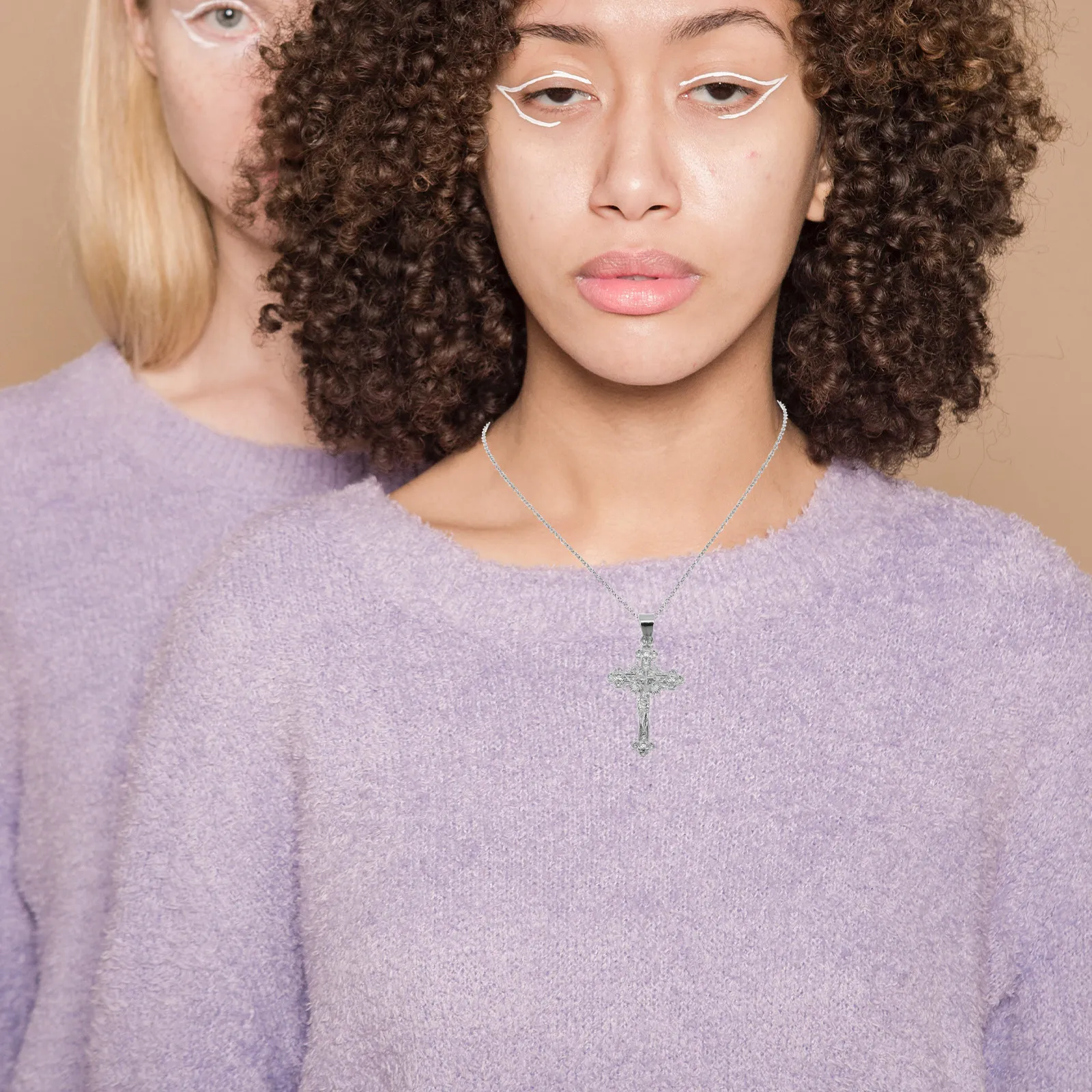 

Маленький крестик-подвеска для ожерелья, браслета, серег - Набор для создания религиозных украшений своими руками - Готический католический крестик для рукоделия для женщин