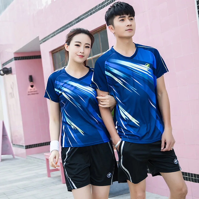 New men tenis mujer, Quick-drying Breathable tennis shirt kits, Training tennis team T-shirt , badminton shirt clothes 117