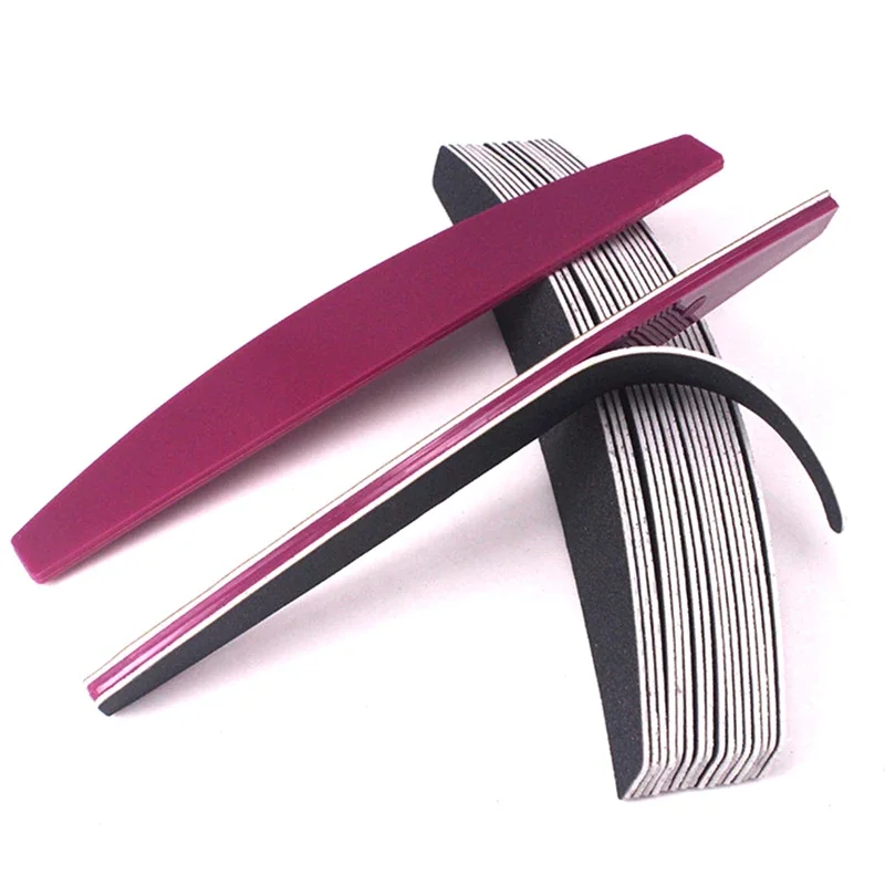 

1PCS Plastic Nail File Replacement Nail Buffer Block Metal Handle With Black Sand Paper Strips Sanding Manicure File