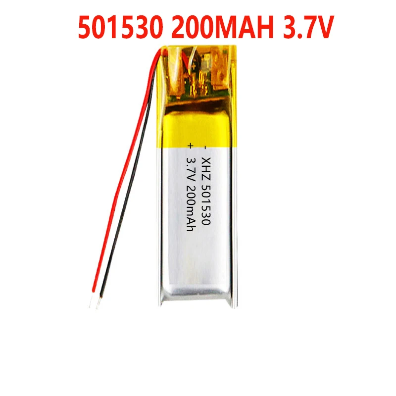 1-10pcs 501530 Battery 200mAh 3.7V Lithium Polymer Battery for GPS Smart Watch Flashlight Electric Toy Speaker Headset