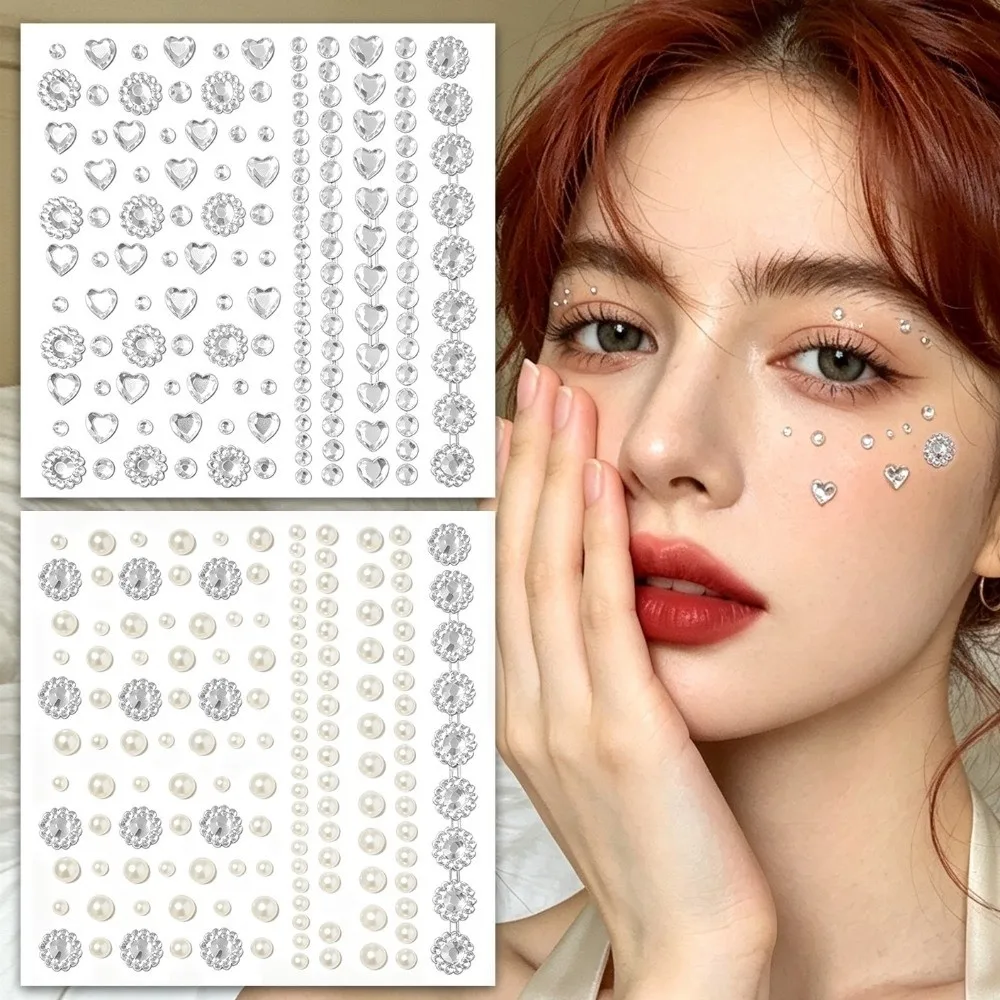 with Adhesive Backing Bedazzling Sticker 3D Resin Makeup Face Eye Jewels Sticker Sparkling DIY Crystal Gem Sticker