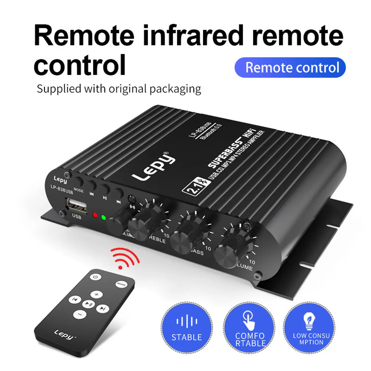 Amplificadores digitales de Audio Hifi para el hogar, amplificador de bajos de potencia, bluetooth, altavoces de Radio Subwoofer, 12V/220V, APE/WAV, Flac, MP3