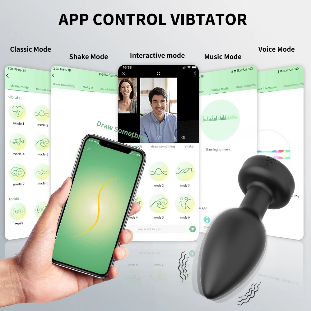 APP 무선 제어 항문 진동기, 엉덩이 플러그, 남성 전립선 마사지 자극기, 여성 자위기 성인 섹스 토이, 여성 게이