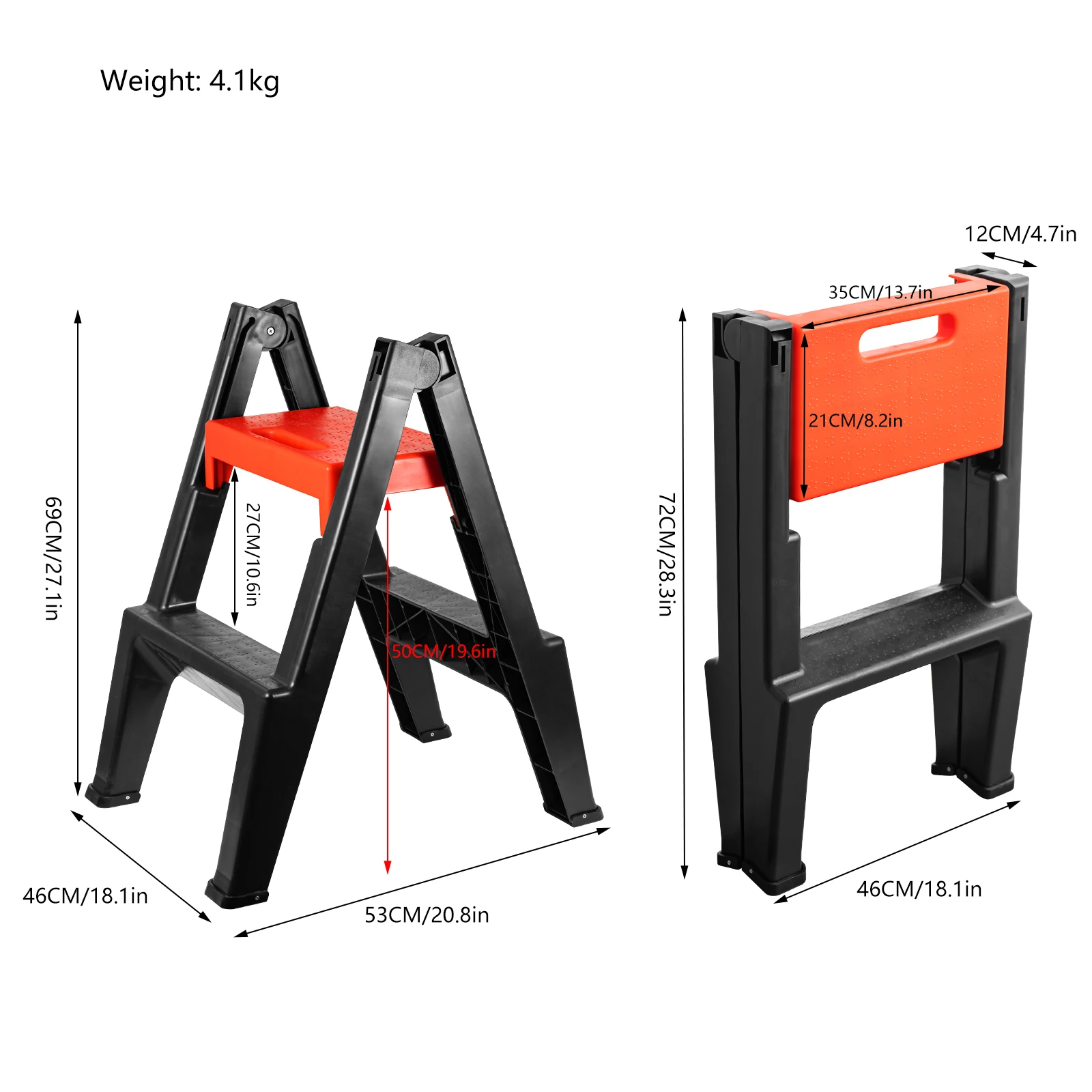 Plastic Foldable Car Detailing Stool Portable Folding Ladder Anti-slip Wash Step Stool Multifunctional Car Wash Cleaning Tool