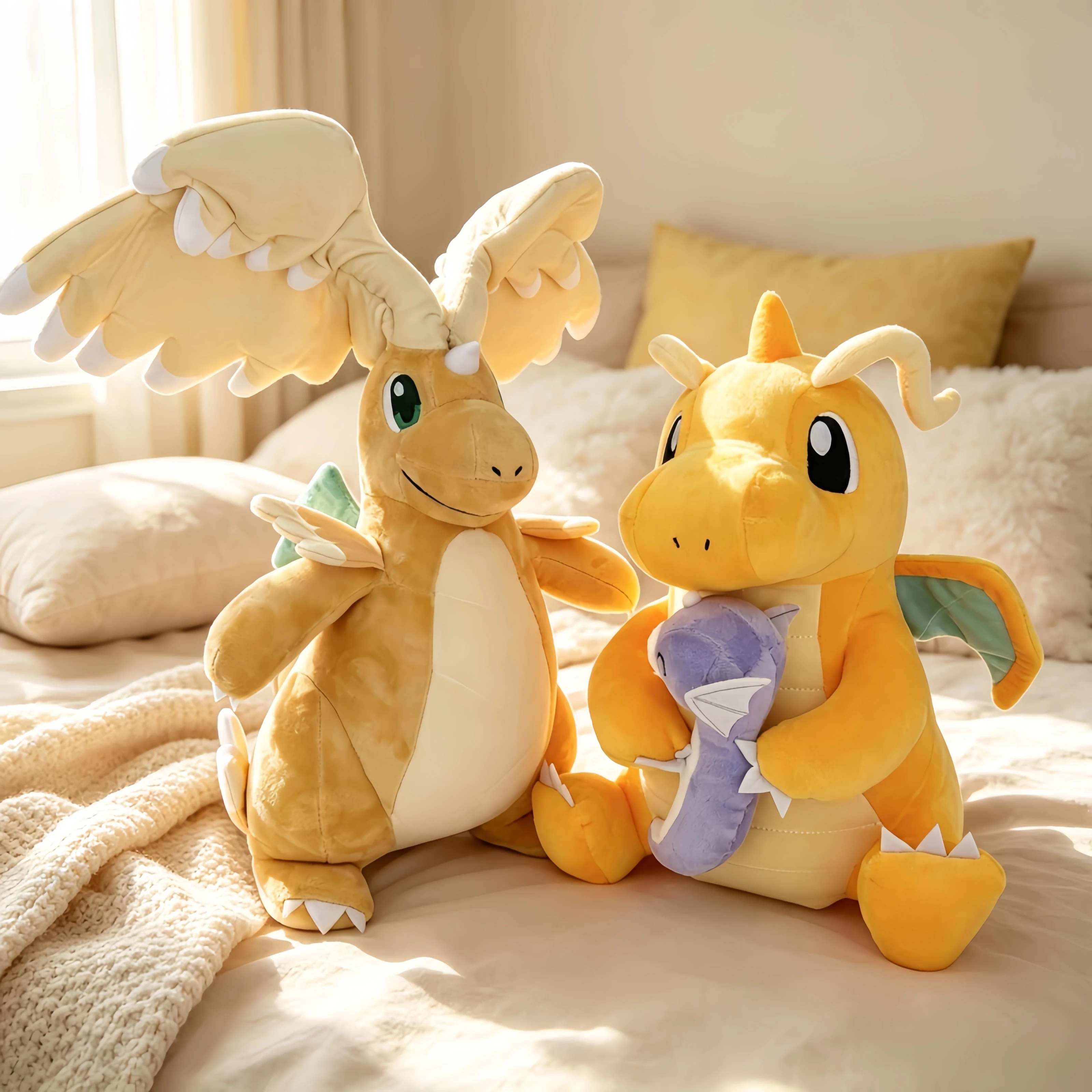 Anime Mega Dragonite Stuffed Toys Evolution Dragon Charizard Tyranitar Dragapult Plush Dolls Throw Pillow Stuffed Peluche Doll