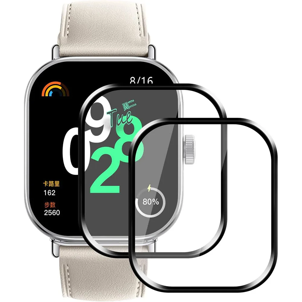 Behua ฟิล์มขอบโค้ง3D กันรอยแบบใสสำหรับ redmi Watch 4ฟิล์มป้องกันสำหรับ redmi Watch 3 Active Lite Accessories