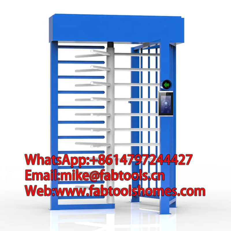 Stainless steel full height revolving door Security system barrier turnstiles Community entrance control public turnstile