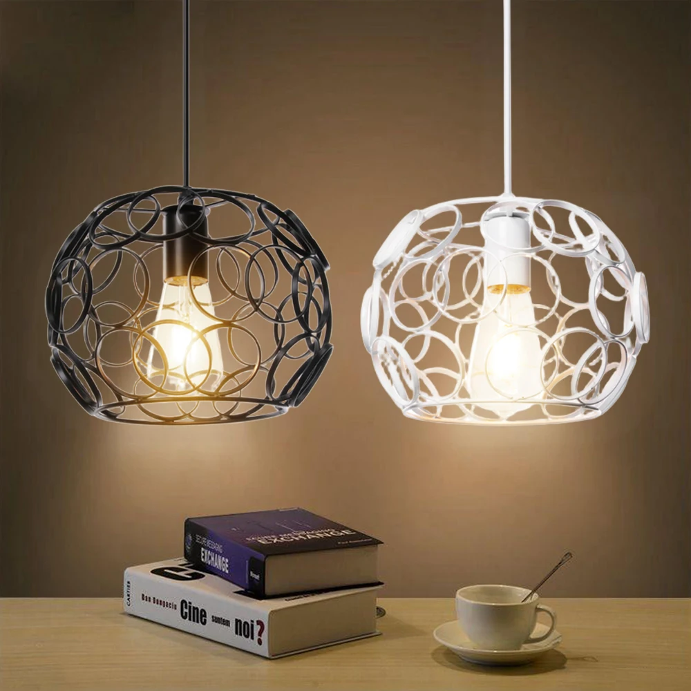 

Промышленный Ретро Лофт Металлический Подвесной Светильник Современный E27 Подвесной Светильник Крытый Кухня Гостиная Спальня Ресторан Светильник