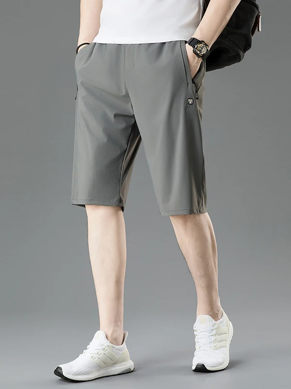 

Hengyuanxiang New Ice Silk Qui Dry Sports orts Мужские летние тонкие дышащие повседневные крутые спортивные брюки пять четвертей