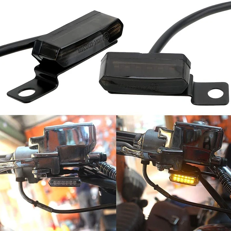 Newuniversal Motorcycle Mini Flowing LED Turn Signal Indicator Blinker Light Brake Clutch Lever Flasher For Yamaha