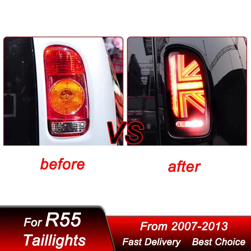 Hot Car styling Tail Lights For BMW Mini Clubman R55 07-13 upgrade full LED Dynamic Turn Signal Light Tail Lamp Assembly