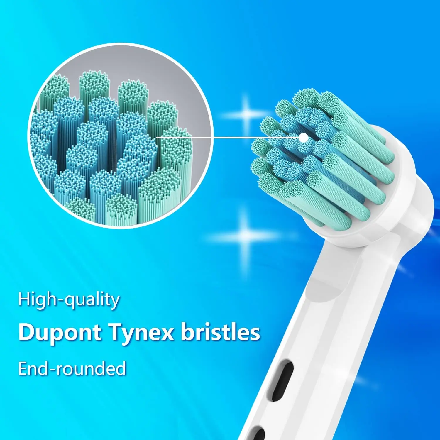 16/20PCS Extra Soft Bristles Fit for Sensitive Gums Care Round Head for Oral b Braun Type 3756 3757 3744 3765 4729 4731