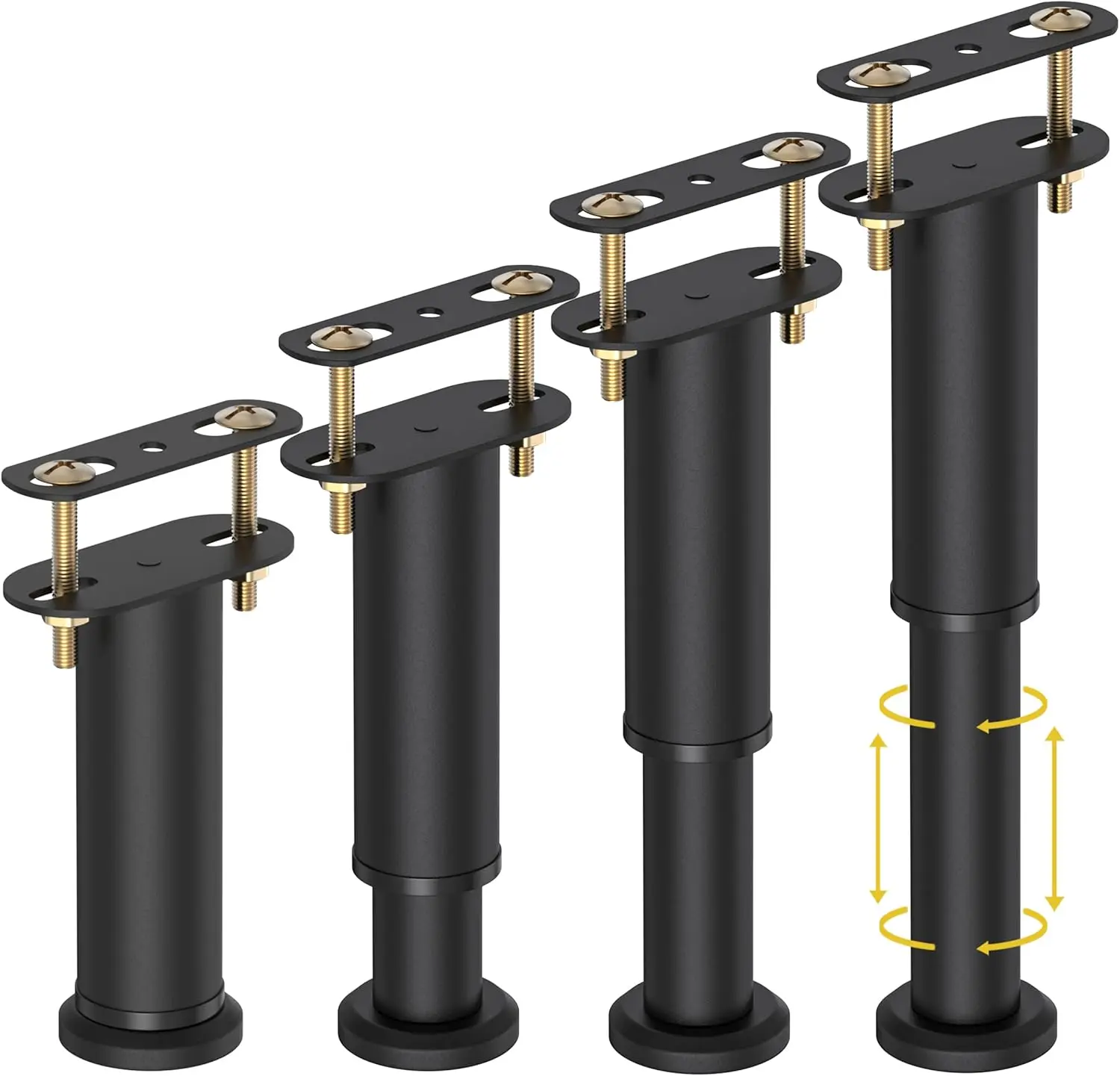 

4 Pcs Adjustable Height Bed Support Legs 7.08-13 inch, Bed Frame Center Support Legs for Bed Frame/Bed Center Slat/Furniture, He