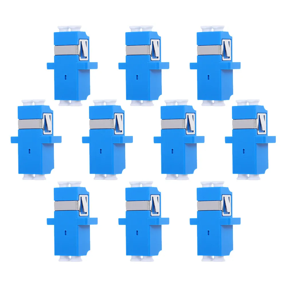 10Pcs Lc Fiber Adapter for Network Single Mode Lc Duplex Compatibility High-Density Cabling Versatile Application Precision