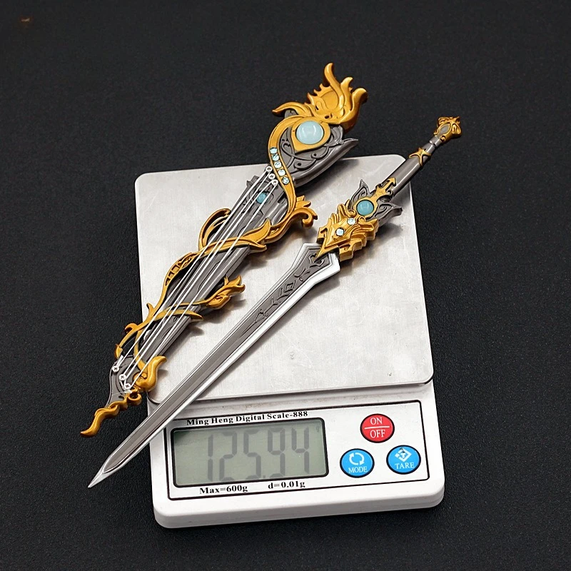 22cm Heart of Sword Game Periphery Melee Samurai Metal Sword Kanata Model Karambit Crafts Decorate Ornaments Gifts Boys Toys