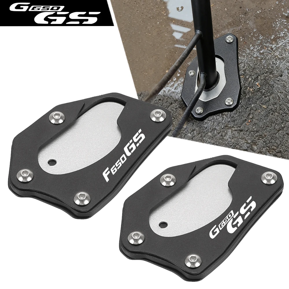 

Motorcycle Kickstand Side Stand Enlarger Extension Plate Pad For BMW G650GS G 650GS G 650 GS Sertao G650GS Adventure 2008-2016