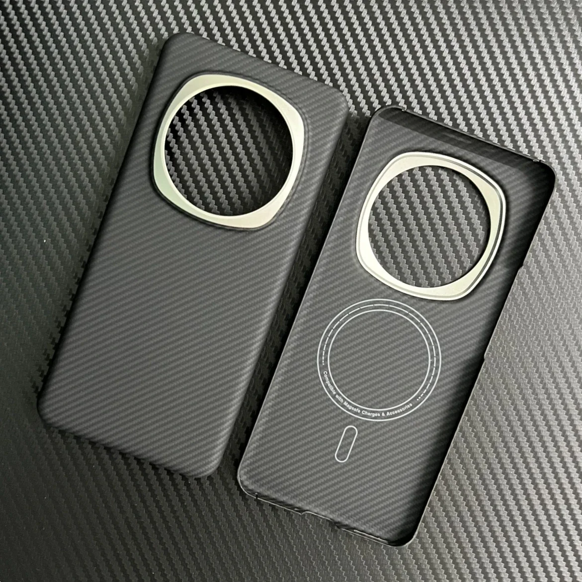 Deluxe 600D Carbon Fiber MagSafe Phone Case for Honor Magic6 Pro Kevlar Aramid Fiber Magic6 Pro Slim Case