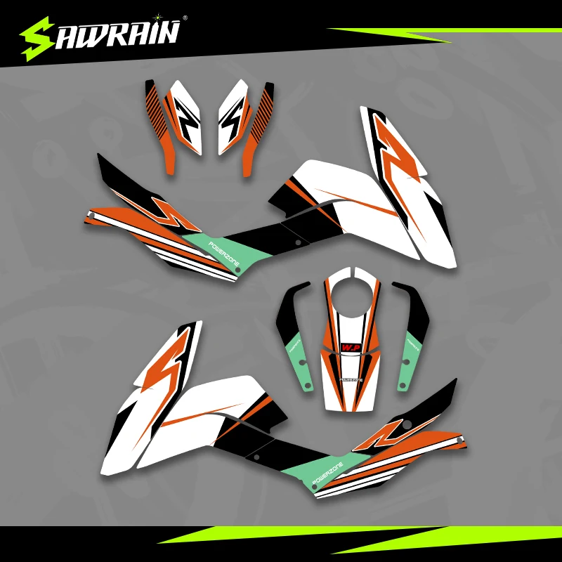 

Мотоциклетные графические фоны Sawrain, наклейки, комплект наклеек, номер, имя на заказ для KTM DUKE 125 2011 2012 2013-2016