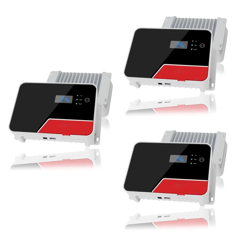 

12V/24V MPPT Solar Charge Controller With Bluetooth LCD Display W/ Temp Sensor, For Gel Sealed Flooded And Lithium