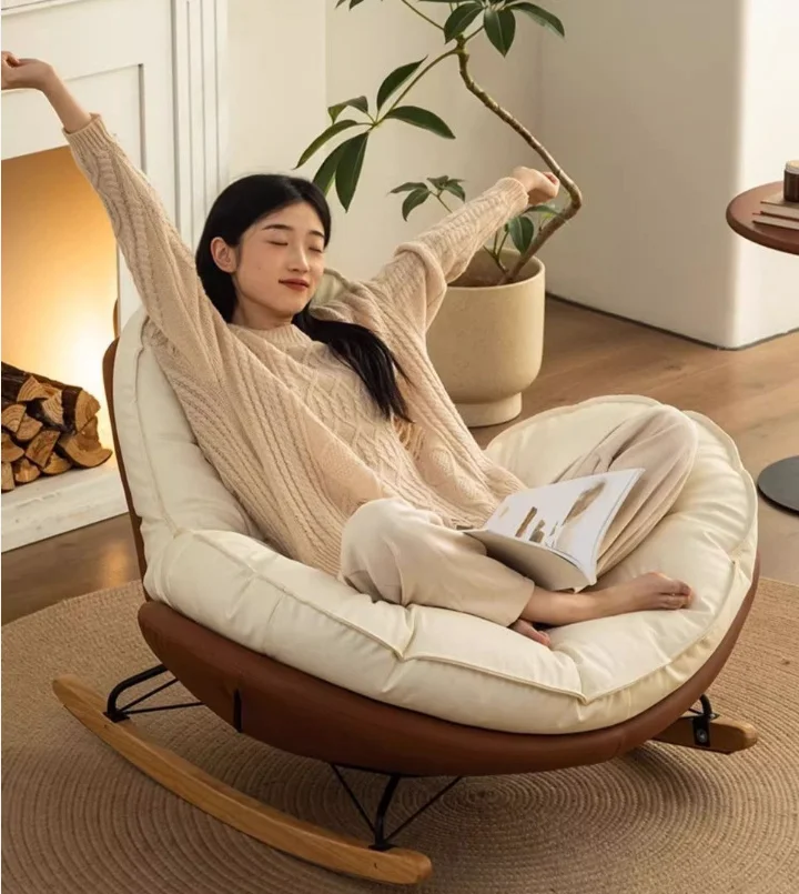 Penguin Rocking Chair Honeycomb Lazy Sofa Home Leisure Nap Single Bedroom Living Room Balcony Rocking Chair Lounge Chair