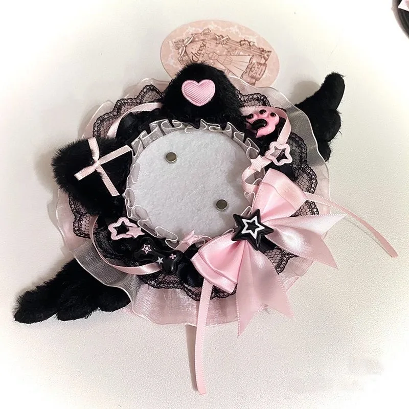 bag badges holder idol photo protector 58mm DIY itabag accessories bow Badges on backpack y2k accessories lolita cosplay things