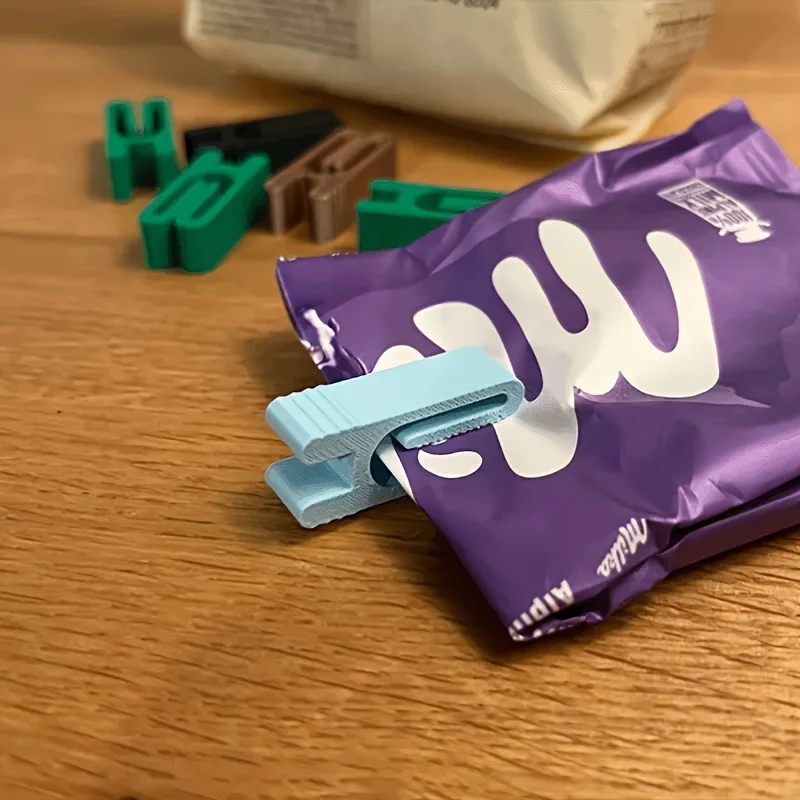 10 Stück Snackbeutel-Verschlussclips |   Leichte und langlebige Kunststoff-Clips zum Verschließen von Lebensmittelbeuteln, Küchenhelfer