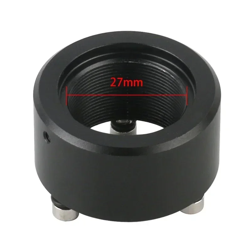 27mm Thread Interface 32mm Column Microscope Bracket Desktop Fixed Base/Clamp Industrial Magnifier Stand Pillar Base Connector