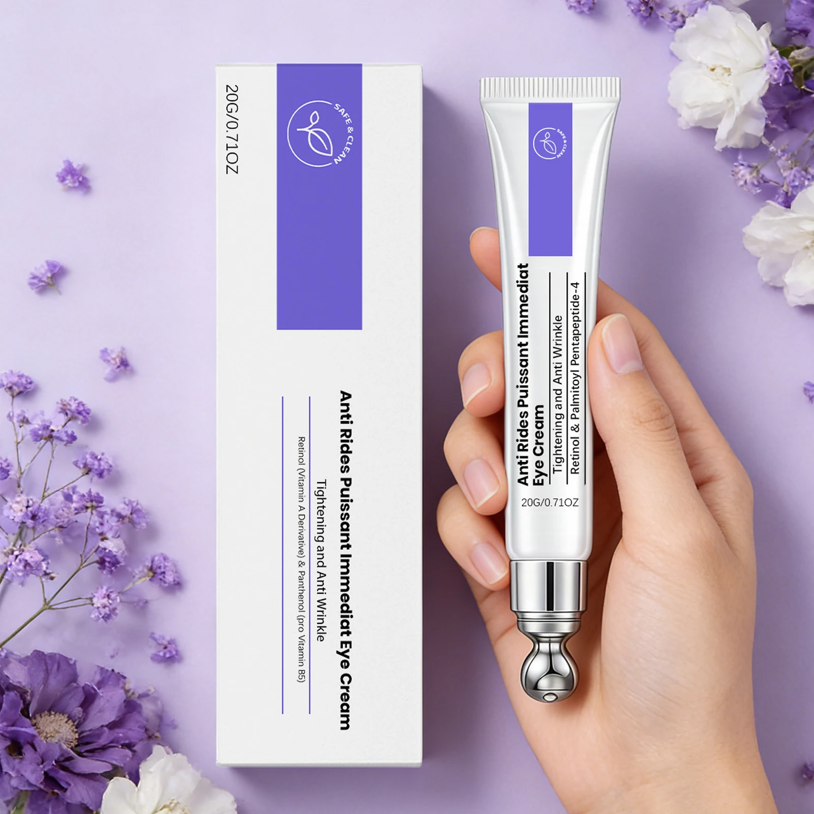 Retinol Firming Eye Cream Lift Tighten Smooth Wrinkles Fade Dark Circles Moisturize Nourish Lasting Effect Eye Tightening Cream