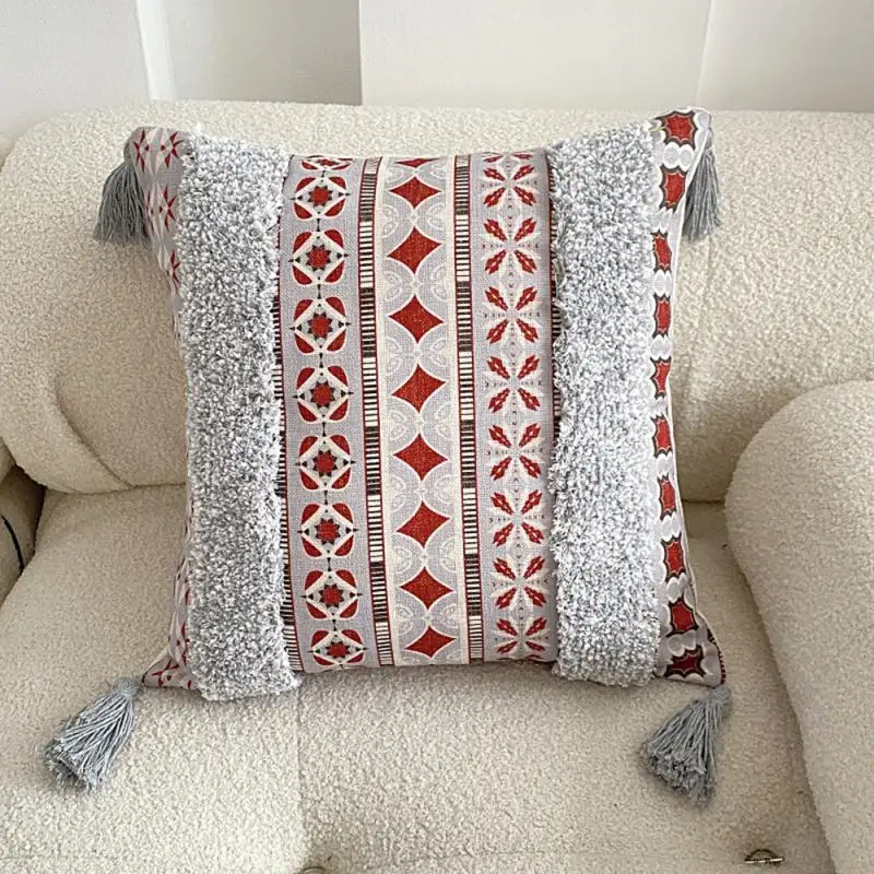 2 Stück Bohemian-Stil Ethno-Jacquard Kissenbezüge 45x45cm Sie können 2 Kissenbezüge auswählen oder sie zufällig erhalten. – Detail 14