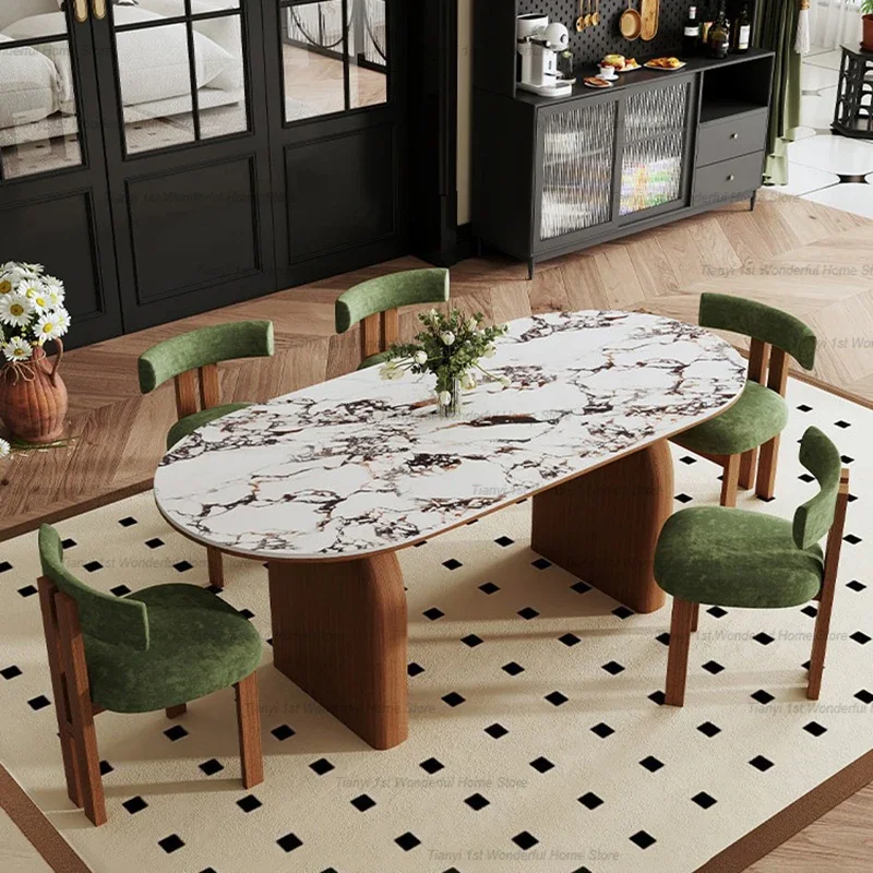 

Высококачественные роскошные обеденные столы в кремовом стиле, дизайнерский современный оригинальный обеденный стол в скандинавском стиле, мебель для ресторана, дома Vajilla HBDT