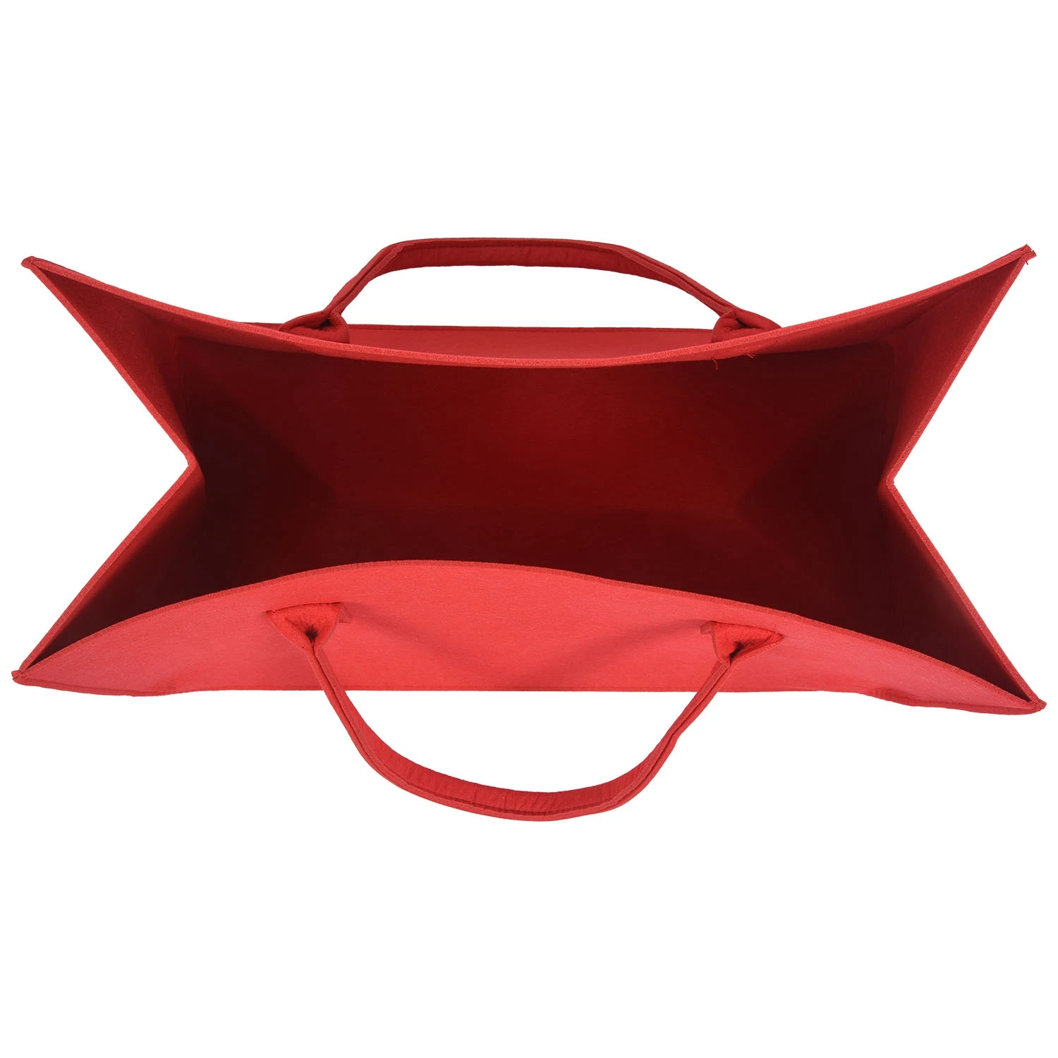 Borsa in feltro ABQR, borsa portaoggetti in feltro Borsa per la spesa casual di grande capacità - rossa