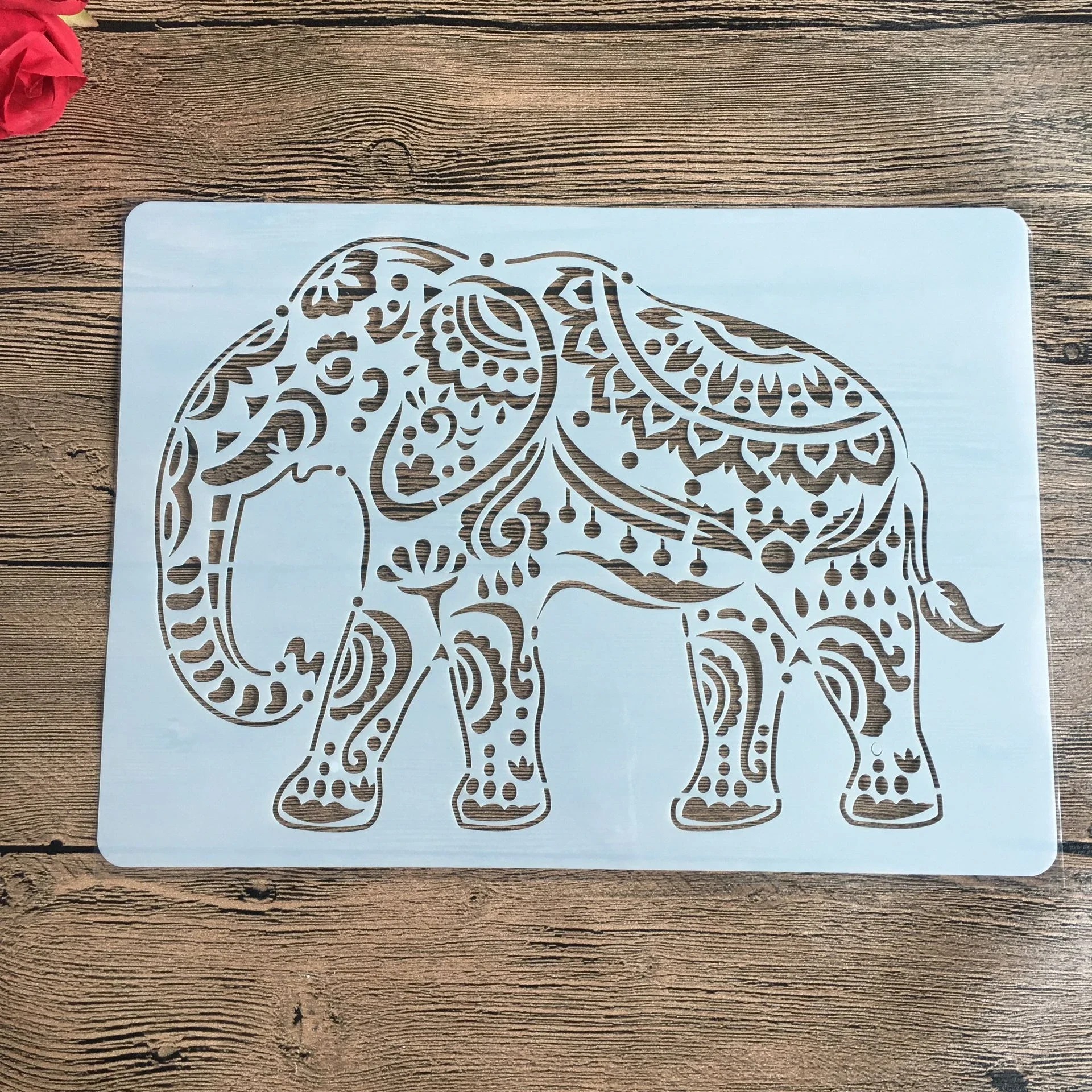 A4 29 * 21cm creative animal Elephant DIY stencil wall painting scrapbook coloring photo album decorative paper card template