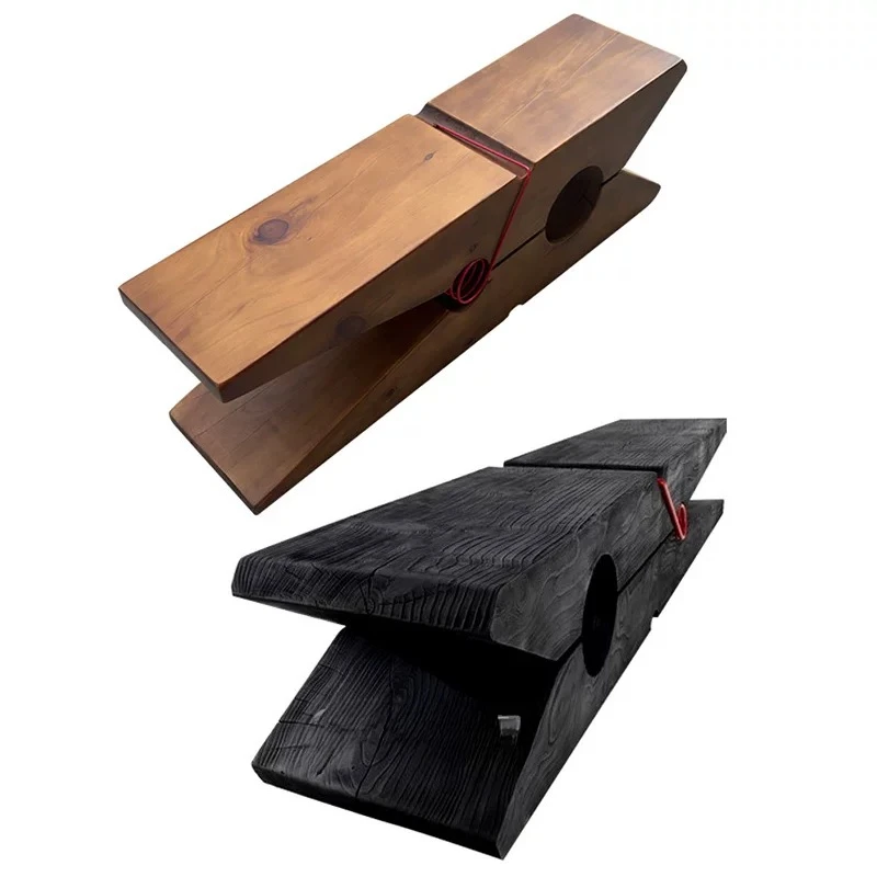 

Solid wood clip bench carbonized creative dice rest stool bench TV cabinet shoe changing stool