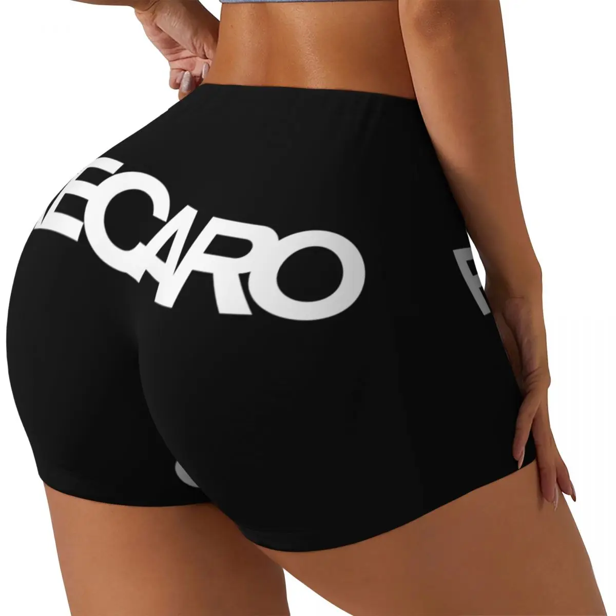 Custom Recaros Logo Gym Biker Running Shorts Women Workout Yoga Shorts