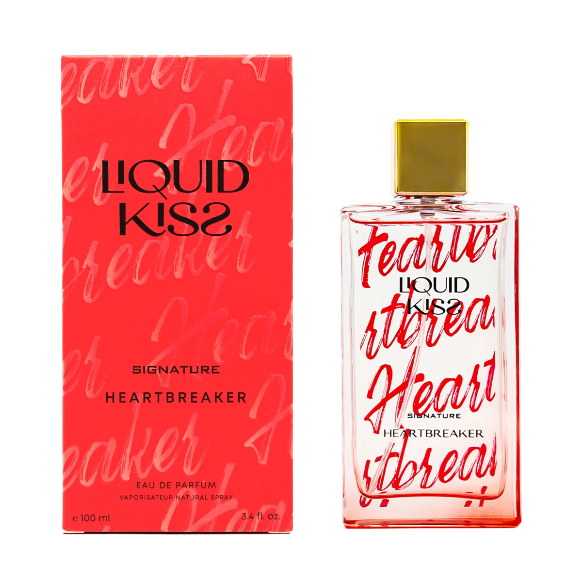 LIQUID KISS Eau De Parfum Spray for Women Floral Fruity Notes Sweet Fragrance 3.4 Ounce HEARTBREAKER Perfumes