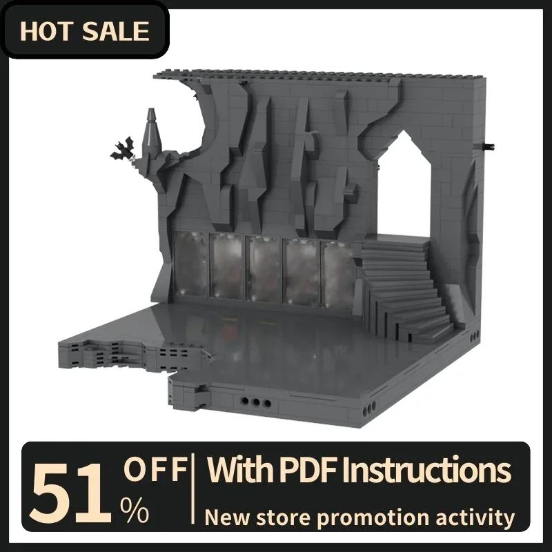 new-600pcs-famous-hero-movie-moc-bat-suit-display-and-entrance-model-building-custom-puzzle-diy-creative-idea-toy-birthday-gifts