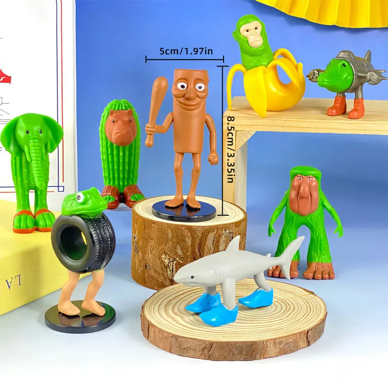 Figurine de cerveau italien, ensemble de 8/12/18/24 pièces, Tung Tung Sahur Tralalero, Figurine animale en PVC pour enfants et cadeaux de collectionneurs
