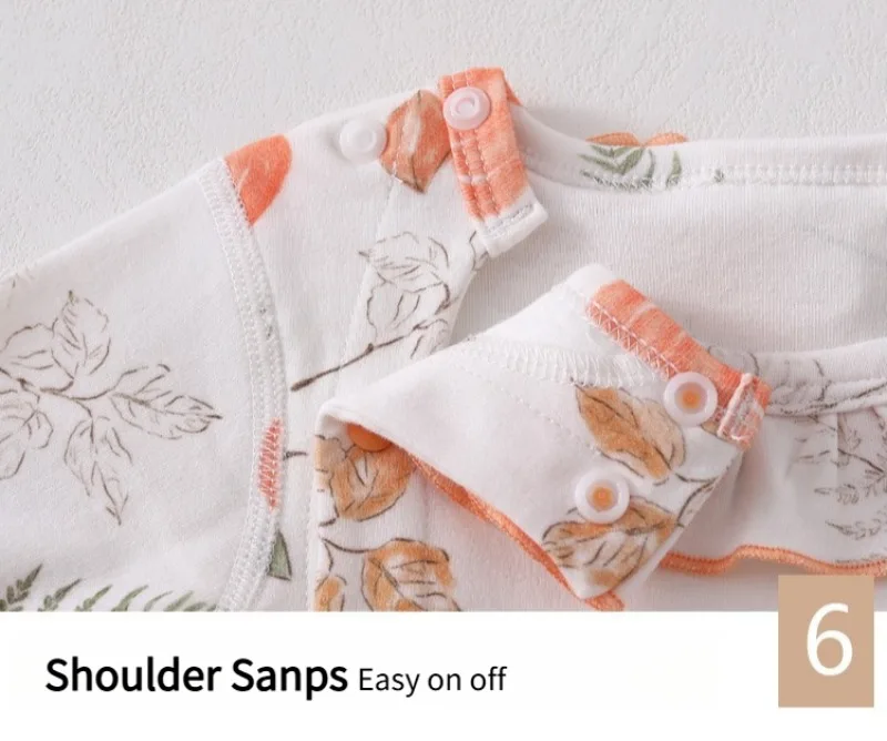 Baby Unisex Baumwoll-Strampler, atmungsaktiv, Prinzessinnen-Overall, 0-18 Monate, für Kinder, Frühling, Herbst, Rüschenkragen, süßer Strampler, weicher, hautfreundlicher Einteiler für Kleinkinder – Detail 12