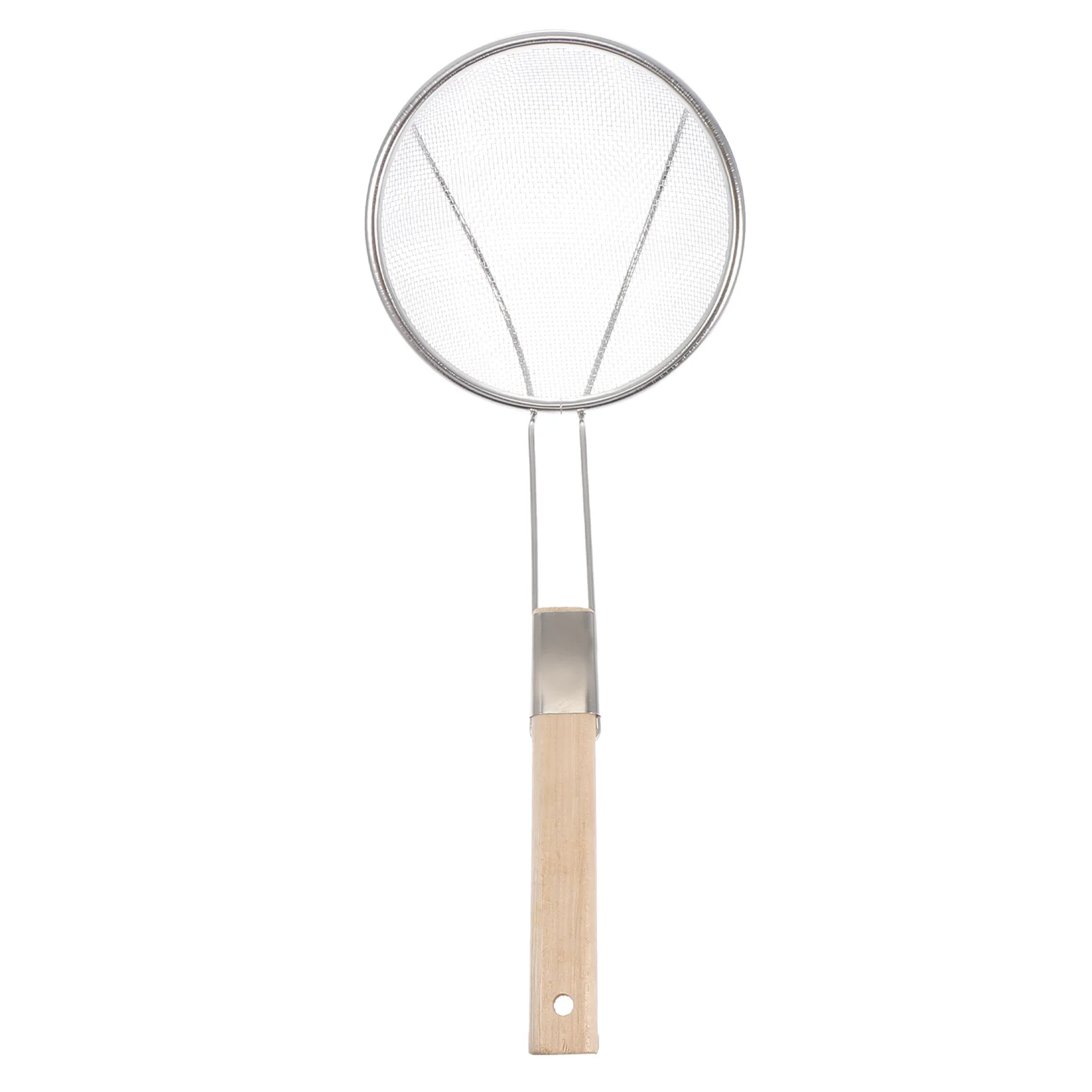 

Stainless Steel Strainer Spoon Long Handle Fine Filter Noodles Colander Kitchen Gadget Home Sieve Heat Resistant Silver
