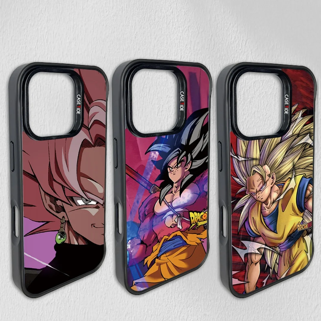 Funda de teléfono de dibujos animados de Japón Dragon Ball Son Goku para iPhone 11 12 13 14 15 16 Pro Max Plus Saiyan 3 4 cubierta magnética negra Magsafe