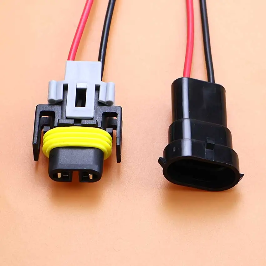 H8 H9 H11 Male Female Socket Connector Car Foglight Head Light Bulb Lamp Plug Adapter DIY Cable Wiring Harness image 5