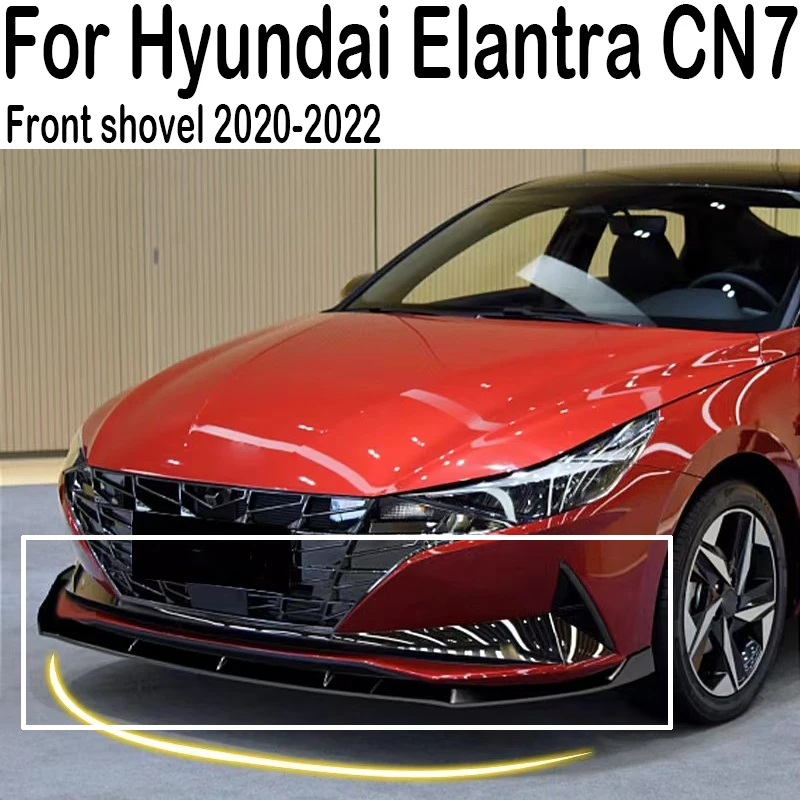 

For 2021-2022 Hyundai Elantra CN7 Front Bumper Splitter Lip Chin Spoiler BodyKit Diffuser Protector Guard Tuning Car Accessories