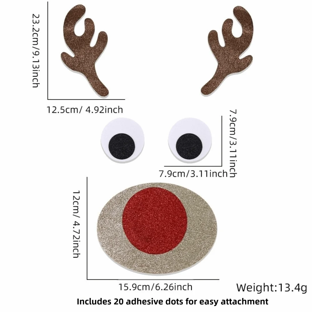 

Large Christmas Window Stickers Snowman Reindeer Santa Cute Merry Christmas Decorations Christmas Door Decorations