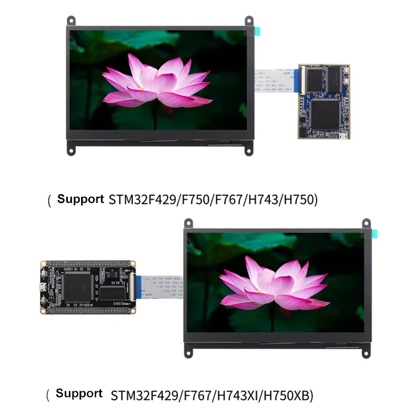 Imagem -04 - Módulo Touchscreen Capacitância Ips para Atomic Wildfire Stm32 Esp32 Novo Display Rgb 1024x600 Pixel Tela Lcd de 7