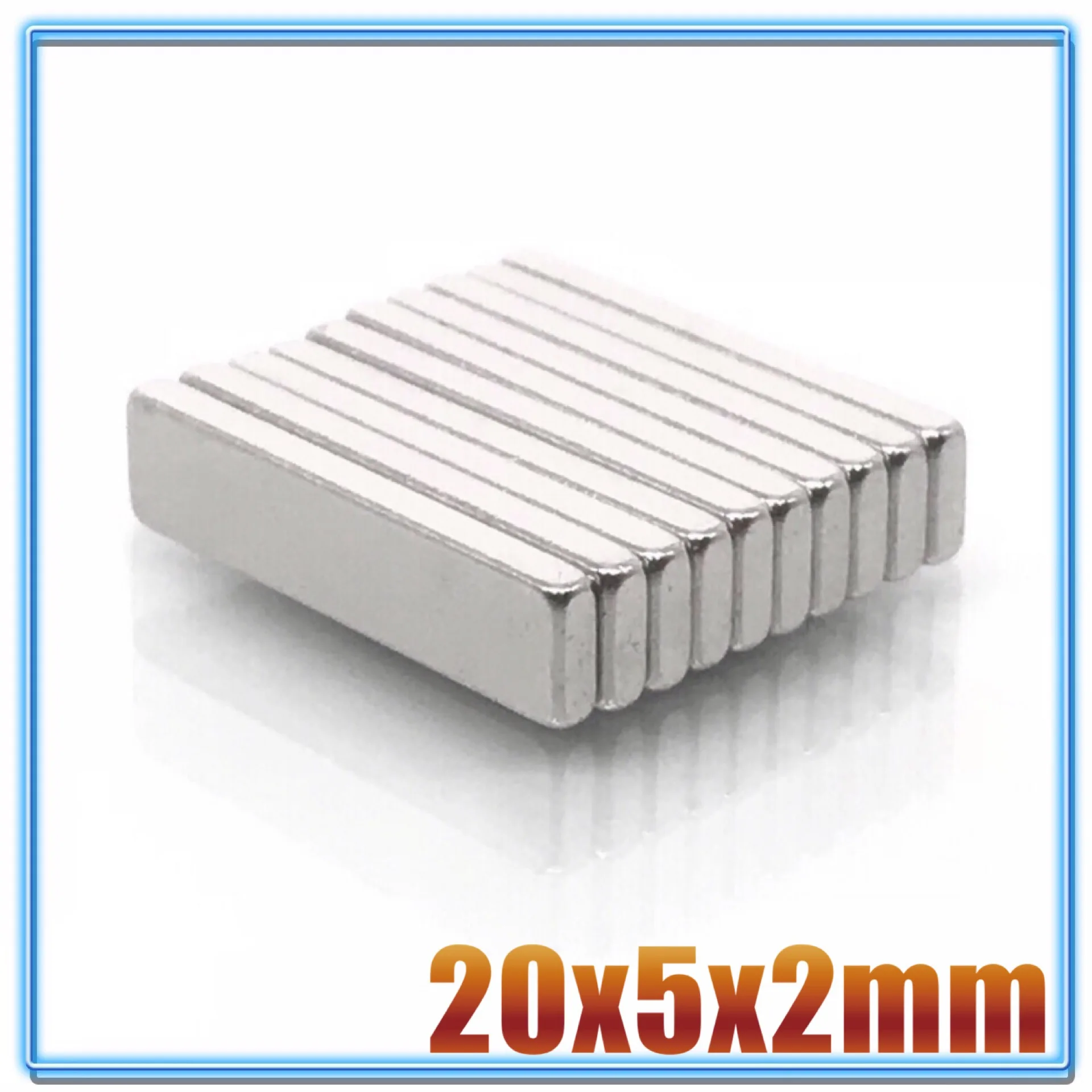 

50~500PCS 20x5x2 mm Block Super Strong Magnetic Magnets 20mm*5mm*2mm Permanent Neodymium Rectangular Magnet 20*5*2 mm 20x5x2mm