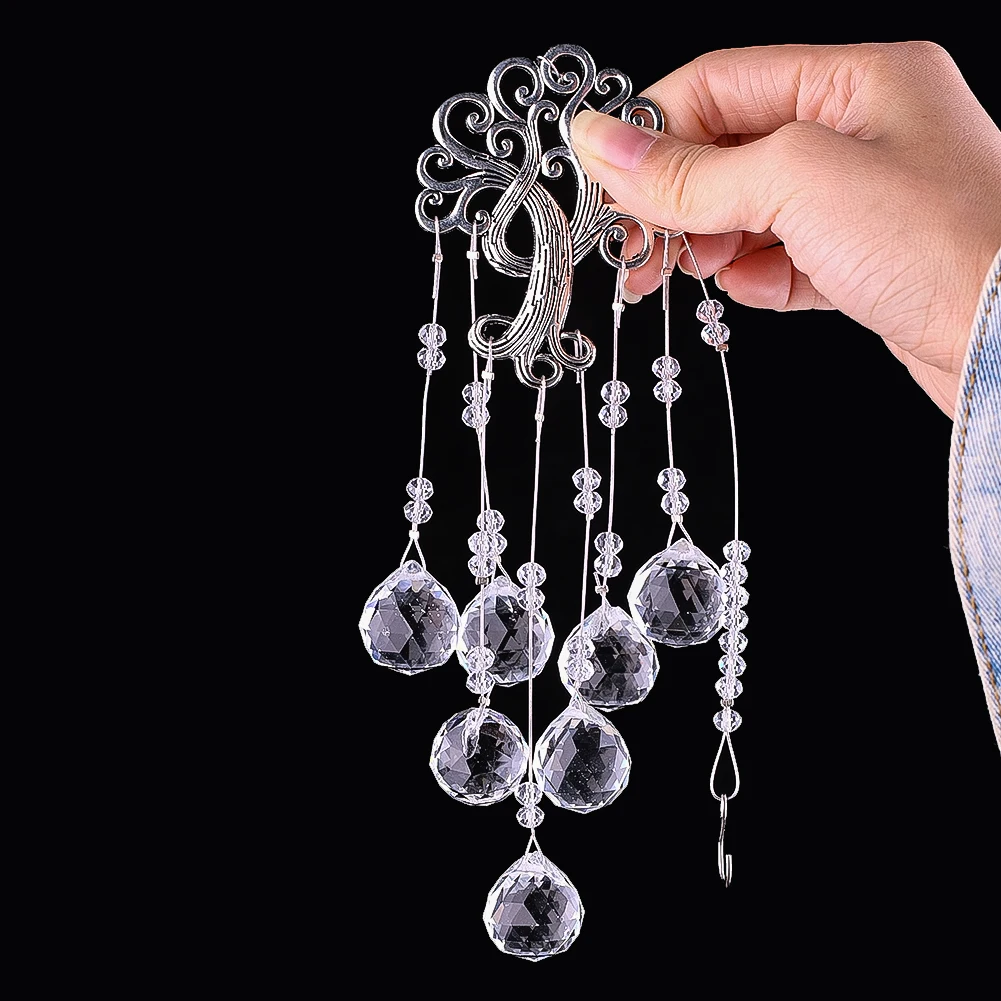 Suncatcher Tree of Life Crystal Ball Prisms Pendant Sunshine Collection Rainbow Maker Wind Chimes Home Yard Garden Hanging Decor