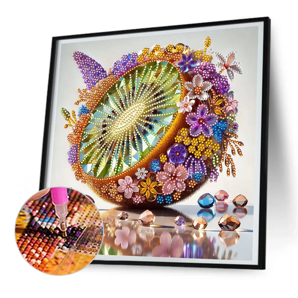 

30x30cm Kiwi 5D DIY Special Shape Crystal Partial Diamond Painting Kit Home Art